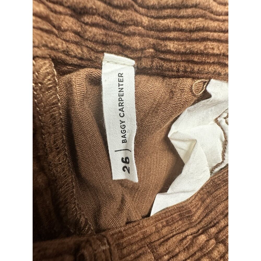 Pacsun Pants Womens Size 26 Brown Corduroy 90s Boyfriend Carpenter Baggy Grunge - Picture 7 of 13